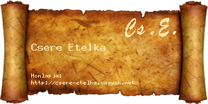 Csere Etelka névjegykártya